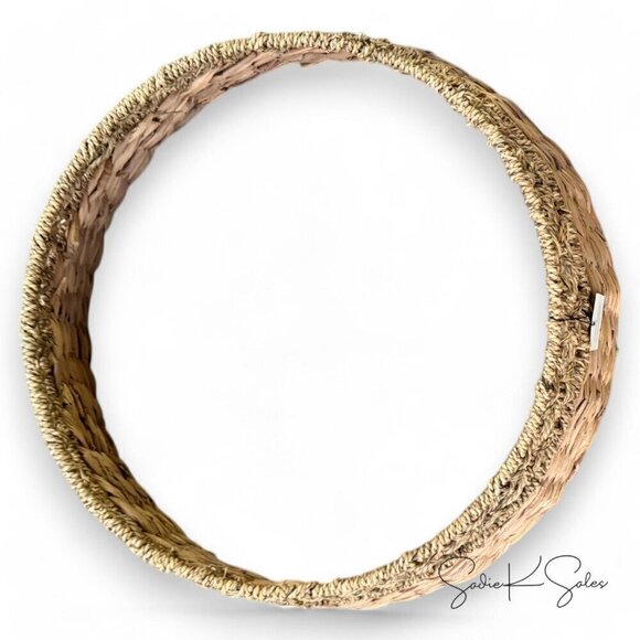 Hearth & Hand Magnolia 26"‎ Basket Woven Christmas Tree Collar Light Brown 2023 - Picture 5 of 9